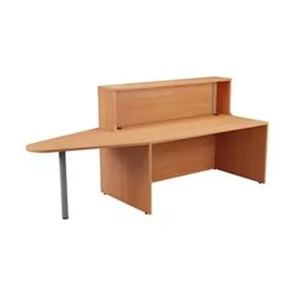 Reception Unit 1600 With Extension - Beech Sides With Beech Top