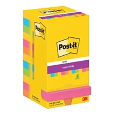 Post-it Super Sticky 76x76mm 90 Sheets Carnival (Pack of 12)