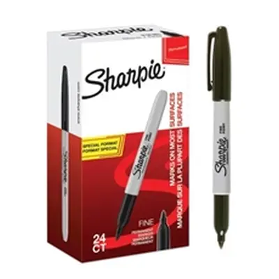 Sharpie Permanent Markers Fine Black (Pack of 24) 2077128