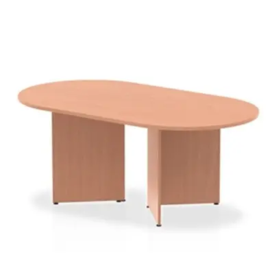 Impulse 1800mm Boardroom Table Beech Top Arrowhead Leg