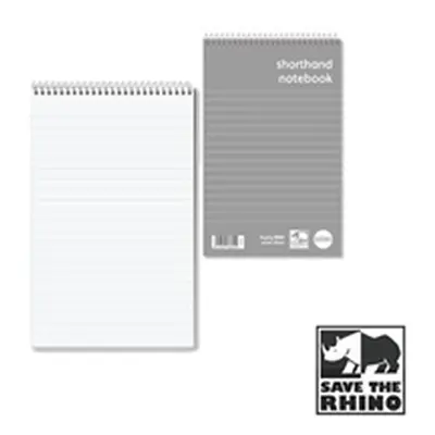 RHINO 200 x 127 Shorthand Notebook 260 Pages 8mm Lined