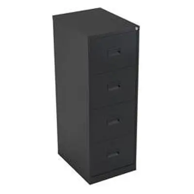 Legato Steel 4 Drawer Filing Cabinet - Black Ref TCS4FC-BK