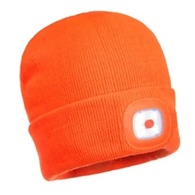 Beanie LED Head Light USB Rechargeable (Orange)