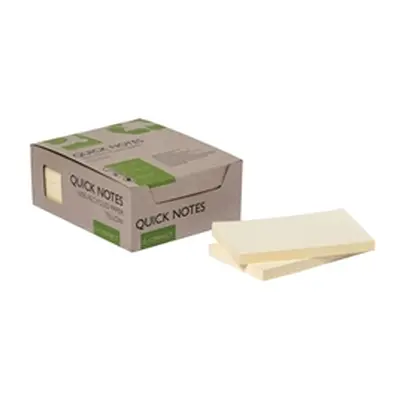 Q-Connect Recycled Notes 127x76mm Yellow (Pack of 12) KF17322