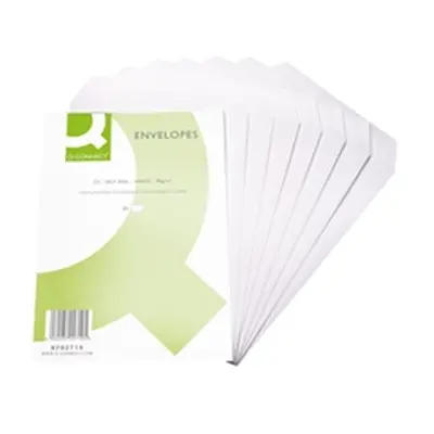 Q-Connect C5 Envelopes Pocket Self Seal 90gsm White Pk 20x25-KF02719