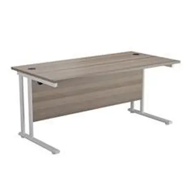 Allegro 1800 X 800 Rectangular Cantilever Workstation Grey Oak/White