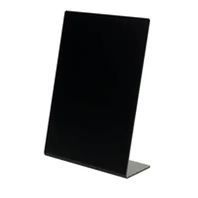 Deflecto Slanted Display Sign Acrylic A4 Portrait Black SSPA414-2