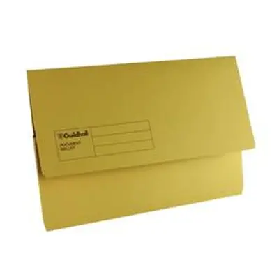 Exacompta Guildhall Document Wallet Foolscap Yellow (50 Pack)