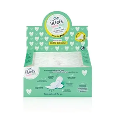 Lil-Lets Teens Eco Sanitary Pads Wrapped with Wings (Pack of 40)