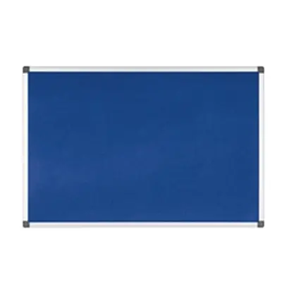 Bi-Office Aluminium Trim Felt Notice Board 900x600mm Blue