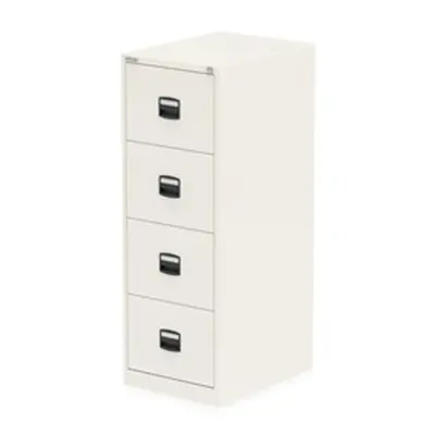 Qube by Bisley 4 Drawer Filing Cabinet White