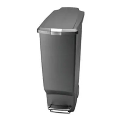 Grey Slim Plastic Pedal Bin 40L 382650