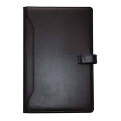 Monolith Leather Look Conference Folder PU With A4 Pad Black