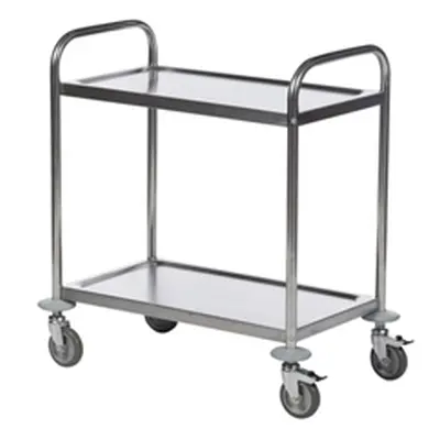 Economy Stainless Steel 2-Shelf Trolley