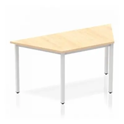 Impulse Trapezium Table 1600 Maple Box Frame Leg Silver - BF00160