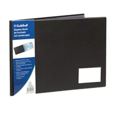 Exacompta Guildhall Display Book Landscape 24 Pocket A3 Black