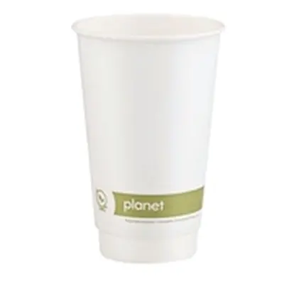 Planet 16oz Double Wall Plastic-Free Hot Cup (Pack of 25) PFHCDW16