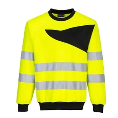 PW2 Hi-Vis Crewneck Sweatshirt (Yellow & Black) 4XL