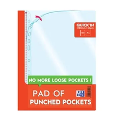 Oxford Punched Pocket Pad 60 Pocket A4 400129426