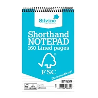 Silvine Envrion Shorthand Notepad 127x203mm (Pack of 10) FSC160