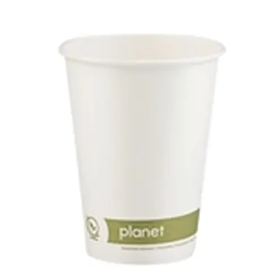 Planet 12oz Single Wall Plastic-Free Cups (Pack of 50) PFHCSW12