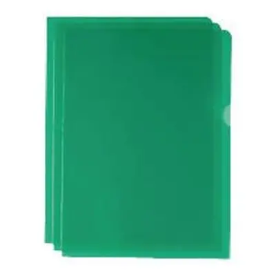 Green Cut Flush Folders (100 Pack)