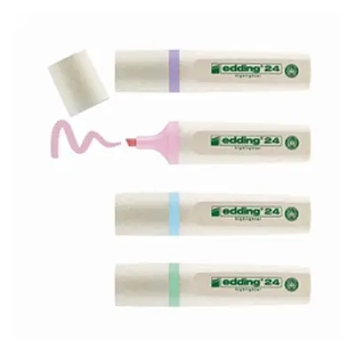 Edding e-24/4S EcoLine Highlighter Set Pastel (Pack of 4) 4-24-4-1000