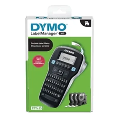 Dymo LabelManager 160 Label Maker Starter Kit & 3 Rolls D1 Label Tape