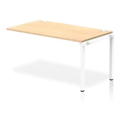 Impulse Bench Single Row Ext Kit 1400 White Frame Bench Desk Maple