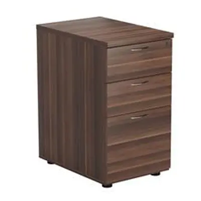 Mezzo Desk High 3 Drawer Pedestal - 600 Deep - Dark Walnut - TESDHP3DW