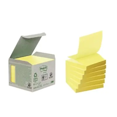 Post-it Recycled Z-Notes 76 x 76mm Canary Yellow (6 Pack)