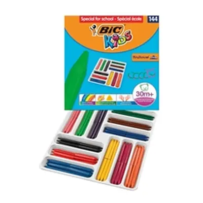 Bic Kids Plastidecor Triangle Crayons Assorted (144 Pack)