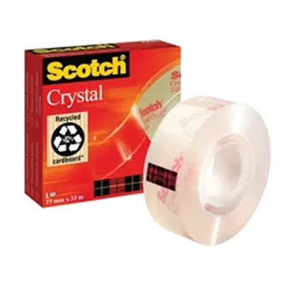 Scotch Crystal Tape Multipurpose 19mmx33m Clear Glossy 600