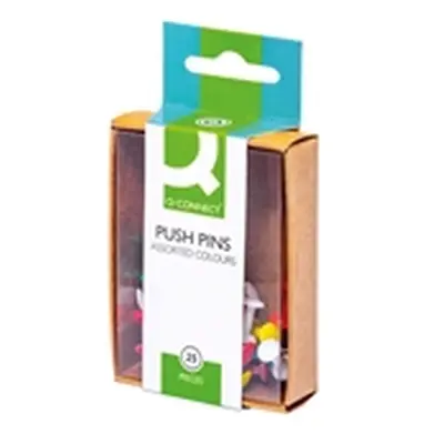 Q-Connect Push Pins Assorted (Pack of 10 x 25) Ref KF02029Q