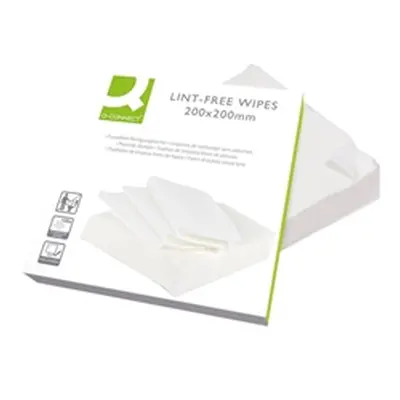 Q-Connect Lint Free Wipes 200x200mm (Pack of 100) ALFW100QCA - KF17445