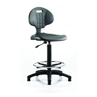 Malaga Draughtsman Task Operator Chair Black Polyurethane S