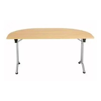 Allegro Folding Table 1600x800 Silver Frame Oak Ref OUFT1680DENDSVNO