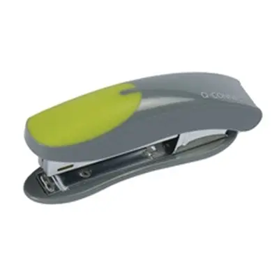 Q-Connect Mini Plastic Stapler Grey/Green Ref KF00991