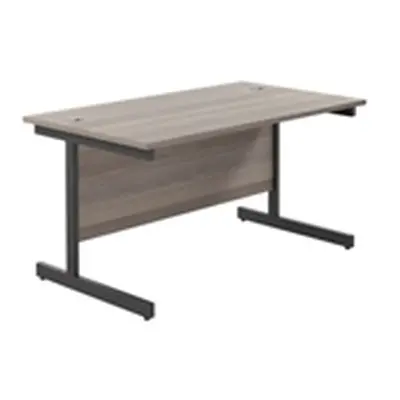 1200x800 Single Upright Rectangular Desk Grey Oak-Black