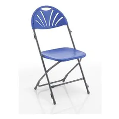 Titan Linking Fan Back Folding Chair - Blue - TCFAFC2LK-B