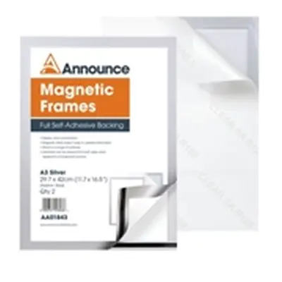 Announce Magnetic Frame A3 Silver (2 Pack)