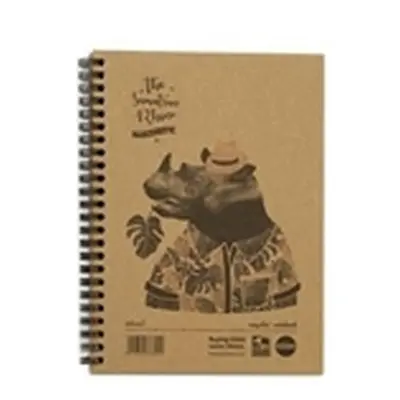 Rhino Recycled Wirebound Notebook 160 Pages 8mm Ruled A5 (Pack of 5)