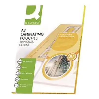 Q-Connect A3 Laminating Pouches 160 Micron Gloss Pk 100 - KF04122