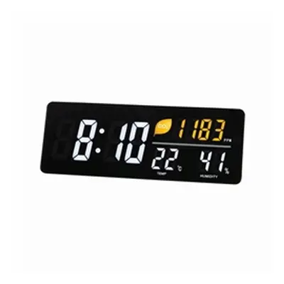 Alba LED Wall Clock With CO2 Level Temperature Humidity Sensor Black