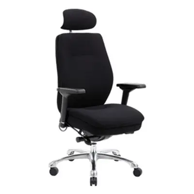 Domino Black Fabric With Arms & Headrest