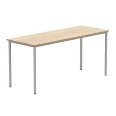 Office Rectangular Multi-Use Table 1600X600 Canadian Oak/Silver