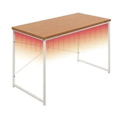 Okoform Heated Desk Nova Oak Top / White Frame 1200X600