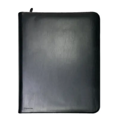 Monolith Zipped Leather Ring Binder A4 Black