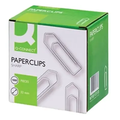 Q-Connect Paperclips No Tear 32mm (Pack of 1000) Ref KF01313