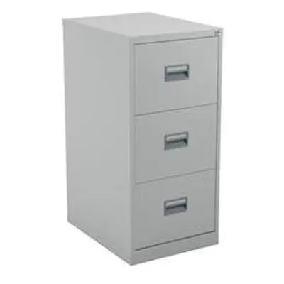 Legato Steel 3 Drawer Filing Cabinet - Grey Ref TCS3FC-GR